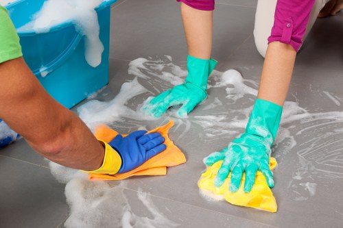 Deep cleaning a kitchen in a London home