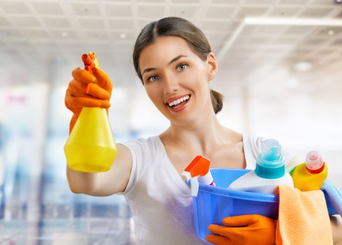 Professional one off cleaning in a modern home living room