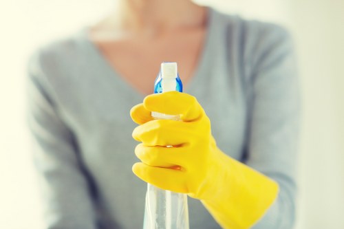 Regular cleaning in a bright home interior