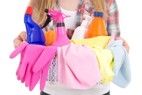 Commercial cleaning service in a healthcare facility