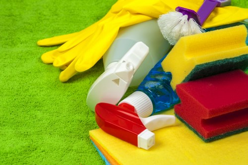 Seasonal deep cleaning of a bright home interior