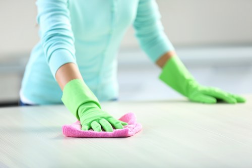 Professional-style deep cleaning in a bedroom and living space