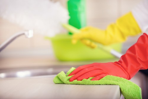 Close-up of an oven door showing signs that cleaning is needed
